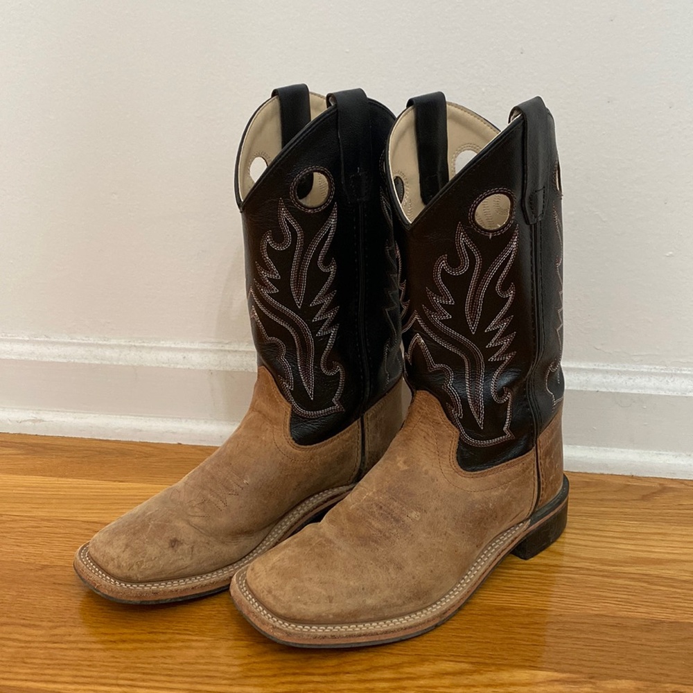 Boys old west genuine leather boots